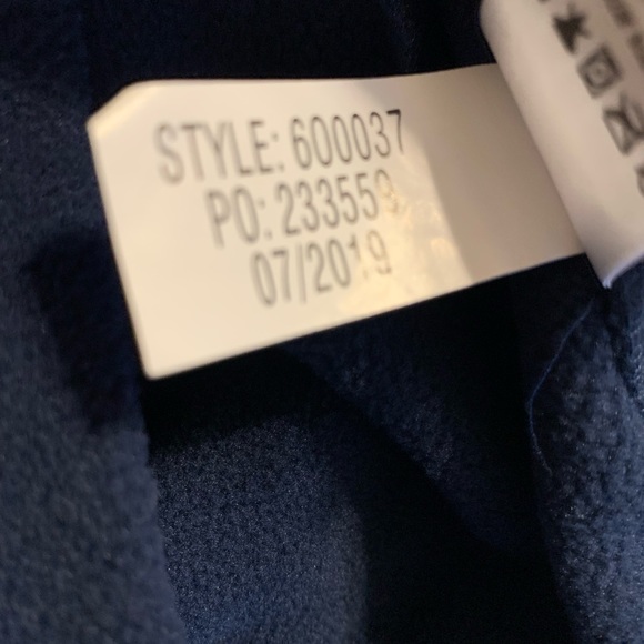 Vineyard Vines Women's Size Large Pullover Fleece Blue Mock Neck 1/4 Zip Top - Picture 7 of 7